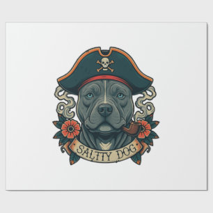 Salty Dog Pitbull Geschenkpapier