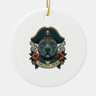 Salty Dog Pitbull Keramik Ornament