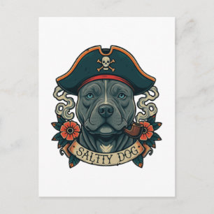 Salty Dog Pitbull Postkarte