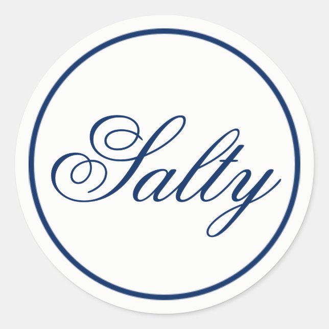 "Salty"-Gastgeschenk Hochzeit und Begrüßungsbeutel Runder Aufkleber