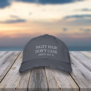 Salty Hair kümmert sich nicht   Ihr Stadt- oder St Bestickte Kappe