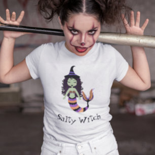 Salty Hexe Halloween Meerjungfrau T-Shirt
