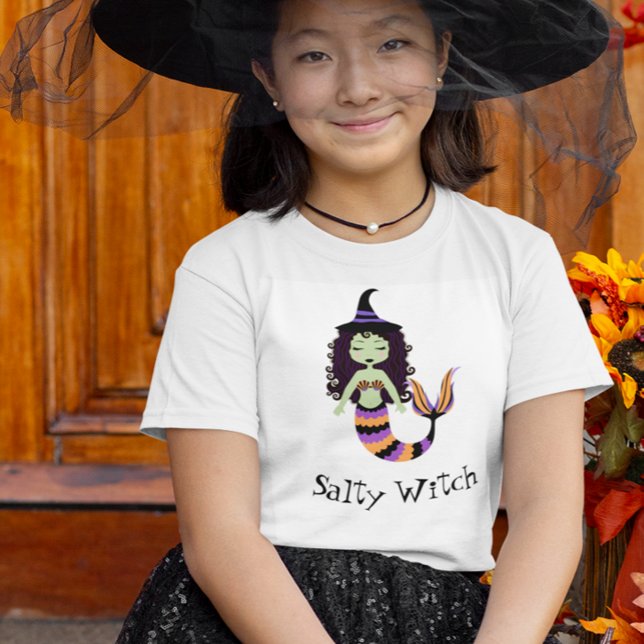 Salty Hexe Halloween Meerjungfrau T-Shirt (Von Creator hochgeladen)