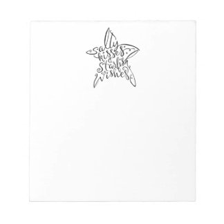 Salty Kisses und Starfish wollen Handschrift Notizblock