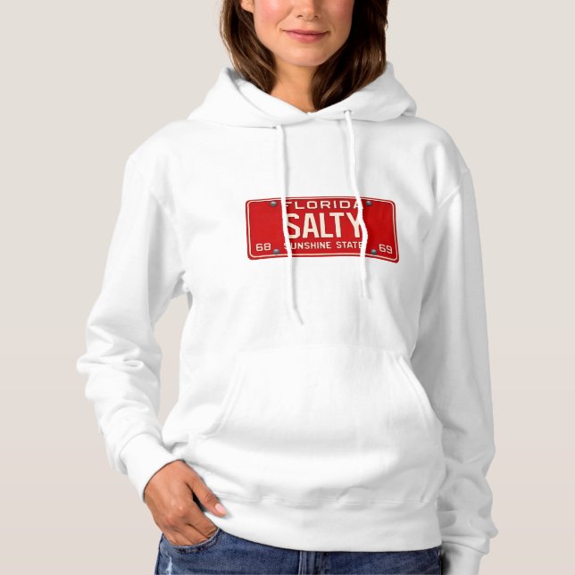 Salty Life 1969 | Retro Florida License Plate Surf Hoodie (Vorderseite)