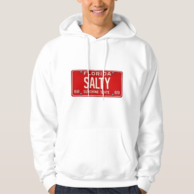 Salty Life 1969 | Retro Florida License Plate Surf Hoodie (Vorderseite)