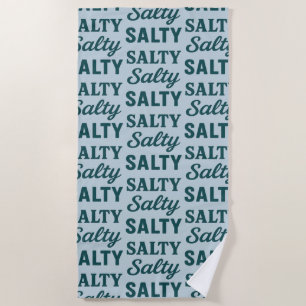 Salty Life Ocean Lover   Türkisblaue Grafikdruck Strandtuch