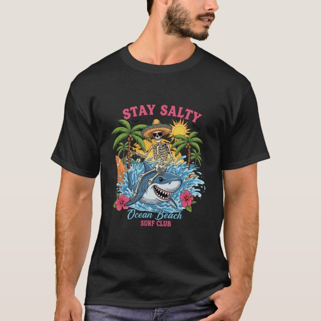 Salty Ocean Beach Surf Club Halloween Special T-Shirt (Vorderseite)