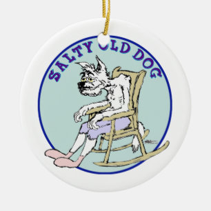 Salty Old Dog Keramikornament