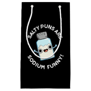 Salty Puns sind Sodium Funny Salt Puff Dark BG Kleine Geschenktüte