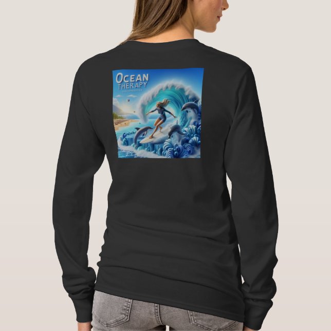 Salty Sisterhood Trio Girls Beach Walk Surfer T-Shirt (Rückseite)