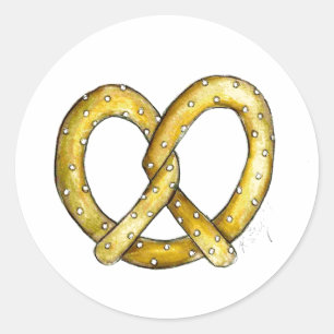 Salty Soft Pretzel Bretzels Snack Food Stickers