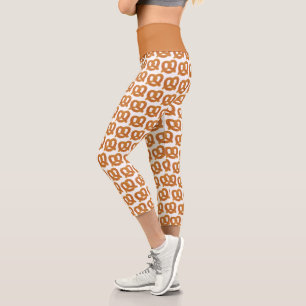 Salty Soft Pretzel Niedliches Muster Capri Leggings
