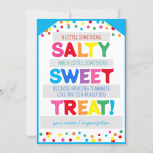 Salty Sweet Leckerei Tag, etwas Salty und Sweet,T Einladung