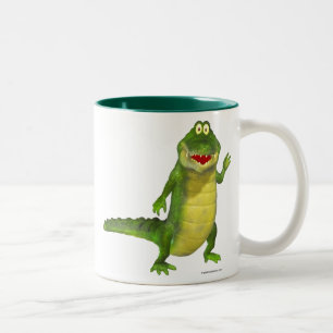 Salty the Crocodile Zweifarbige Tasse