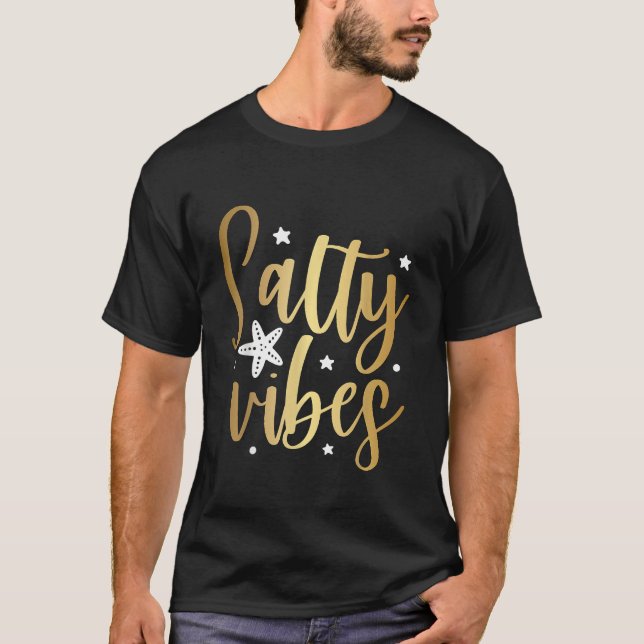 Salty Vibes Summer Vacation Beach T-Shirt (Vorderseite)