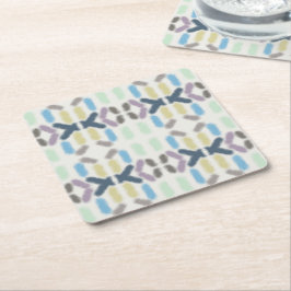 Salty Watercolor Pastel Colors On Cloud White Rechteckiger Pappuntersetzer