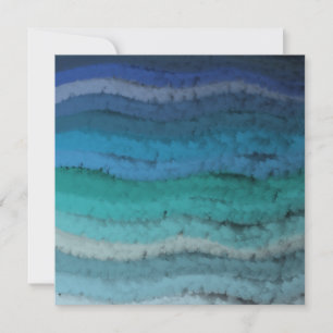 Salty Waves an der Küste auf schwarz Feiertagskarte