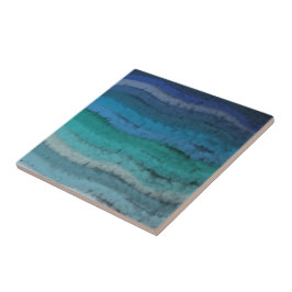 Salty Waves an der Küste auf schwarz Fliese