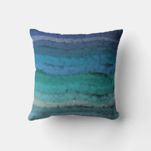 Salty Waves an der Küste auf schwarz Kissen