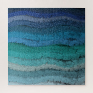 Salty Waves an der Küste auf schwarz Puzzle