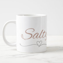 Salty with Heart Flourish, Gift for Her Birthday