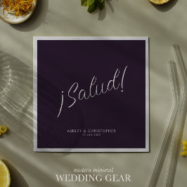 ¡Salud! Dunkler Lila Minimalwert für jeden Occasio Serviette