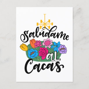 Saludame Al Cacas, handschriftlich Postkarte