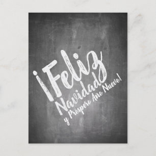 Saludos De Navidad en La Pizarra Feiertagspostkarte