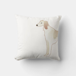 Saluki Basic Hund Rasse Illustration Silhouette Kissen
