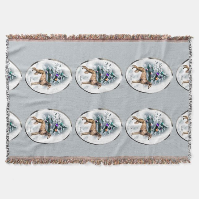 Saluki Christmas Decke (Vorderseite)