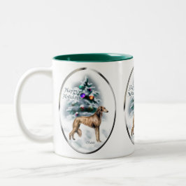Saluki Christmas Geschenke Zweifarbige Tasse