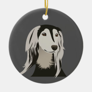 Saluki Dog Keramik Ornament
