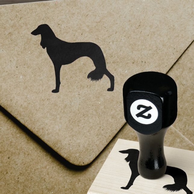 Saluki Dog Rasse Silhouette Gummistempel (Von Creator hochgeladen)