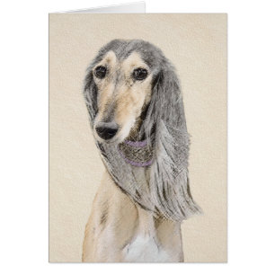 Saluki (Fawn) Gemälde - Süße originelle Hundekunst