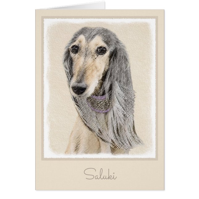 Saluki (Fawn) Malerei - Niedliche Original Hunde K