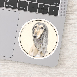 Saluki (Fawn) Malerei - Niedliche Original Hunde K Aufkleber