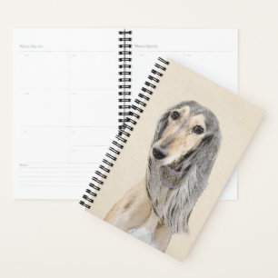 Saluki (Fawn) Malerei - Niedliche Original Hunde K Planer