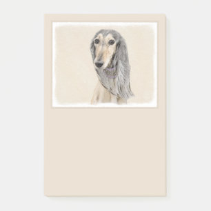 Saluki (Fawn) Malerei - Niedliche Original Hunde K Post-it Klebezettel