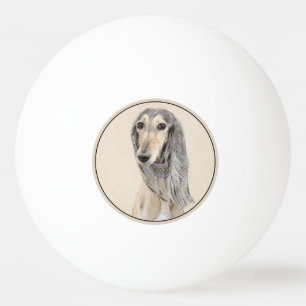 Saluki (Fawn) Malerei - Niedliche Original Hunde K Tischtennisball