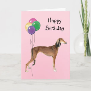 Saluki, Geburtsballoons Karte
