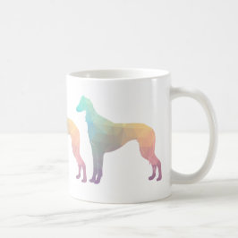 Saluki Geometric Pattern Silhouette Tasse