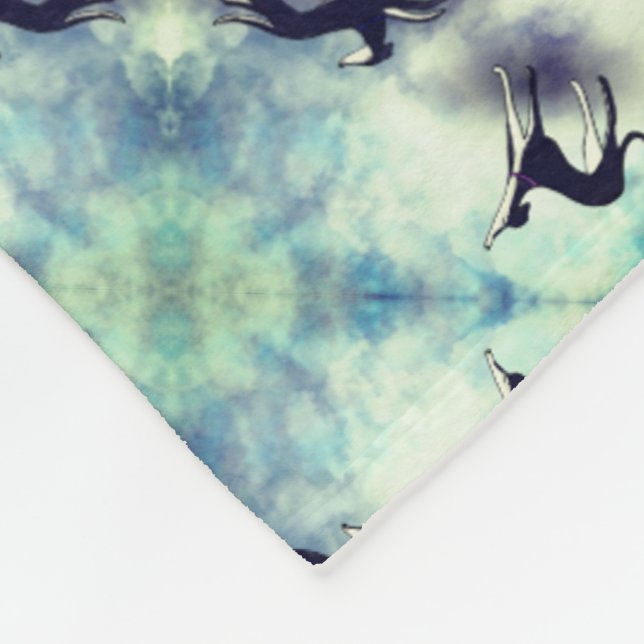 Saluki Greyhound Fleecedecke (Ecke)