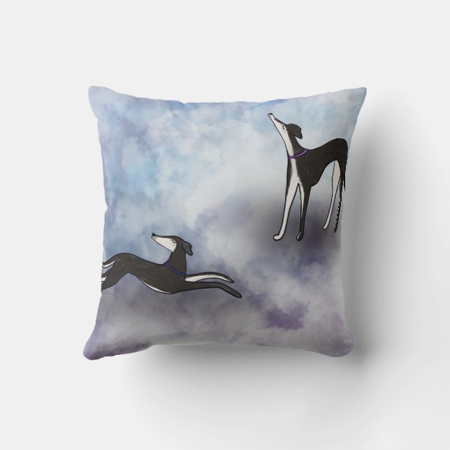 Saluki Greyhound Kissen (Rückseite)