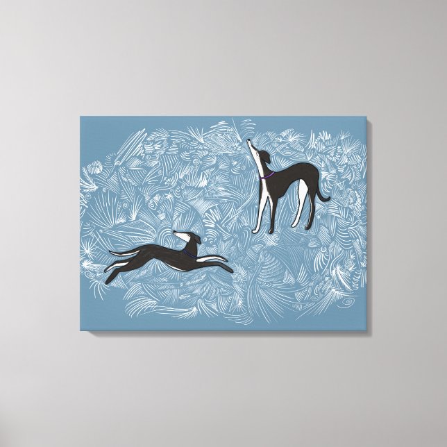 Saluki Greyhound Leinwanddruck (Vorderseite)