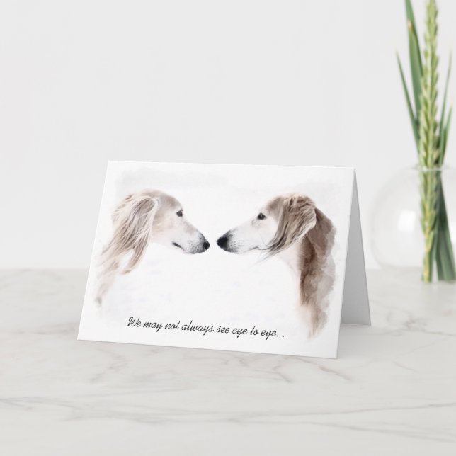 Saluki Grußkarten Karte (Vorderseite)