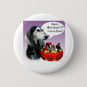 Saluki Halloween Candy Button