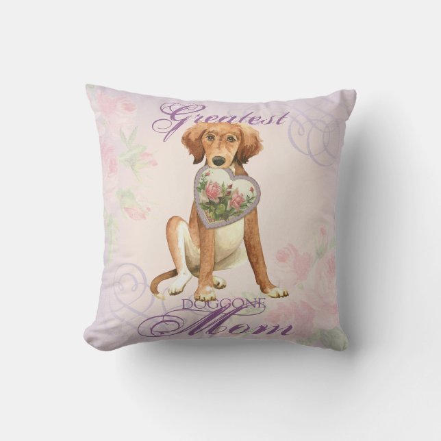 Saluki Heart Mama Kissen (Vorderseite)