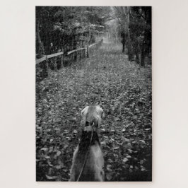 Saluki-Hund im Wald Puzzle