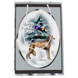 Saluki Lovers Weihnachten Mittlere Geschenktüte